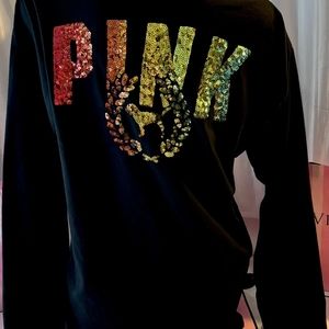 NWT Victorias Secret PINK Rainbow bling shirt S